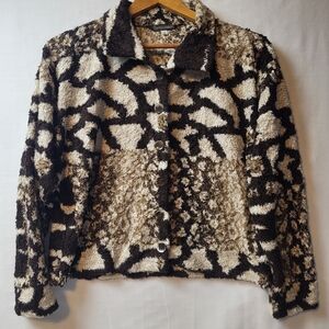Supply & Demand Patchwork Lightweight Jacket Women's Size Small Animal Print‎